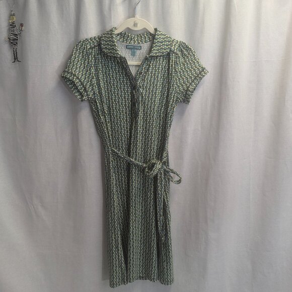 Louie Lucie Size Small Dress in Greens, Blue, and Cream - Picture 1 of 14